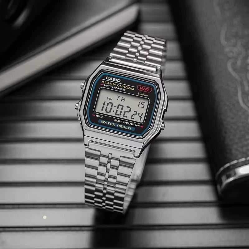 Watchs for Men Luxury Classic LED Digital Quartz Man Watch Waterproof Power Reserve Alarm Stopwatch Stainless Steel Watchs