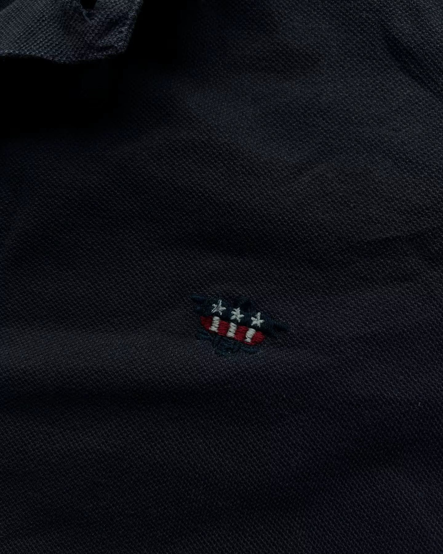 America Retro Flag Polo Shirt Streetwear Men Women Hip Hop Tear Patchwork Short Sleeve Shirt Y2K Cotton Top Baseball Clothing