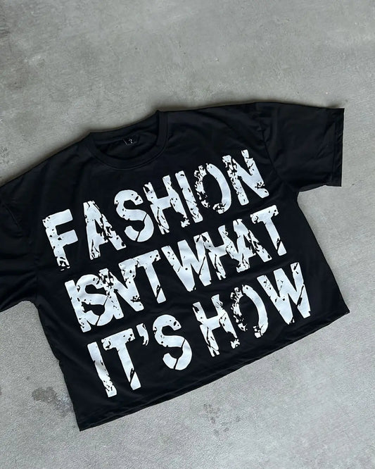 Y2K Top T Shirts Hip Hop New Oversized Letter T Shirt Harajuku Gothic round Neck Short Sleeved Loose Casual Tops Streetwear