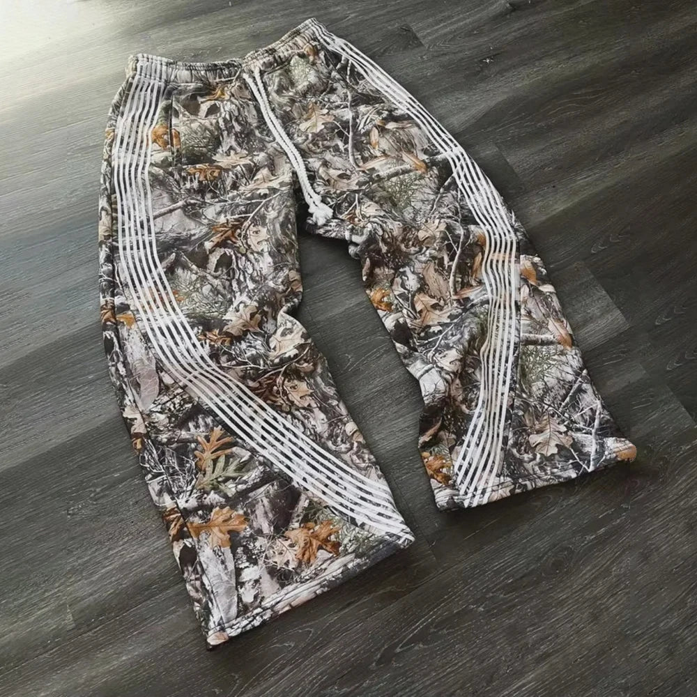 Man Baggy Pants Cargo Streetwear Joggers Men Y2K Camouflage Trousers Camo Pants Harajuku Korean Hip Hop Drawstring Sports Pants