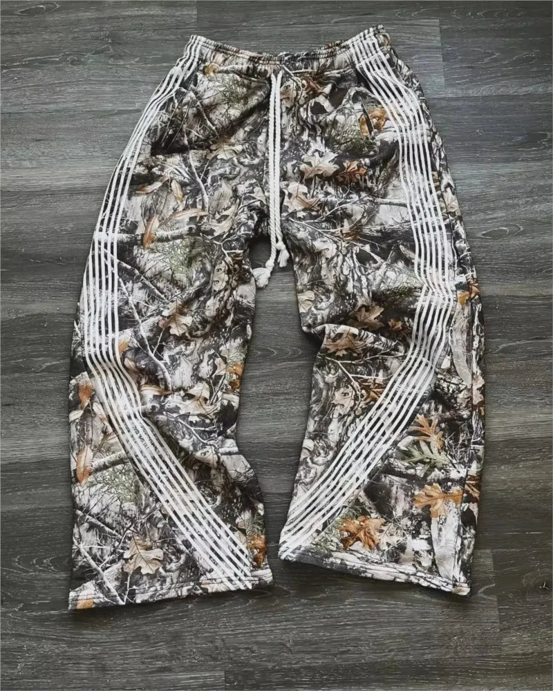 Man Baggy Pants Cargo Streetwear Joggers Men Y2K Camouflage Trousers Camo Pants Harajuku Korean Hip Hop Drawstring Sports Pants