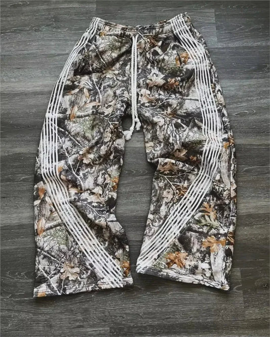 Man Baggy Pants Cargo Streetwear Joggers Men Y2K Camouflage Trousers Camo Pants Harajuku Korean Hip Hop Drawstring Sports Pants