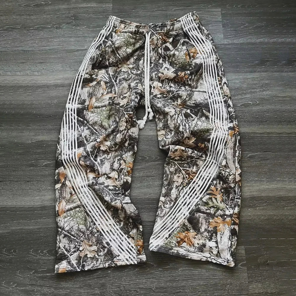 Man Baggy Pants Cargo Streetwear Joggers Men Y2K Camouflage Trousers Camo Pants Harajuku Korean Hip Hop Drawstring Sports Pants