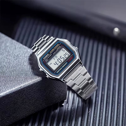 Watchs for Men Luxury Classic LED Digital Quartz Man Watch Waterproof Power Reserve Alarm Stopwatch Stainless Steel Watchs
